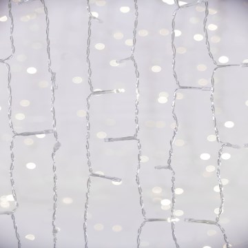 LED buitengordijn CURTAIN 480xLED/8,4W/230V 3x3 m IP44 koud wit