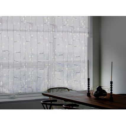 LED buitengordijn CURTAIN 480xLED/8,4W/230V 3x3 m IP44 koud wit