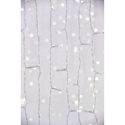 LED buitengordijn CURTAIN 480xLED/8,4W/230V 3x3 m IP44 koud wit