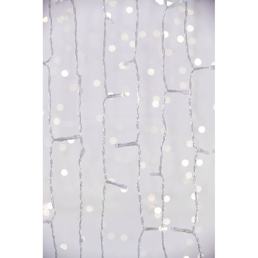 LED buitengordijn CURTAIN 480xLED/8,4W/230V 3x3 m IP44 koud wit