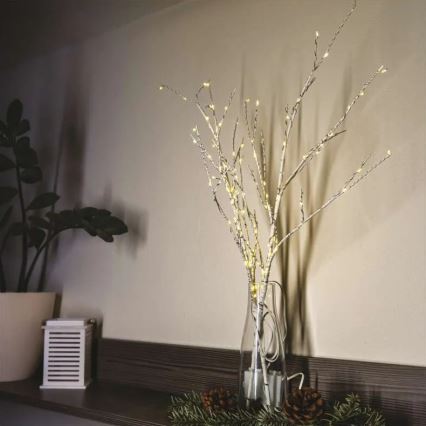 LED buitenkerstdecoratie 100xLED/3xAA warm wit IP44