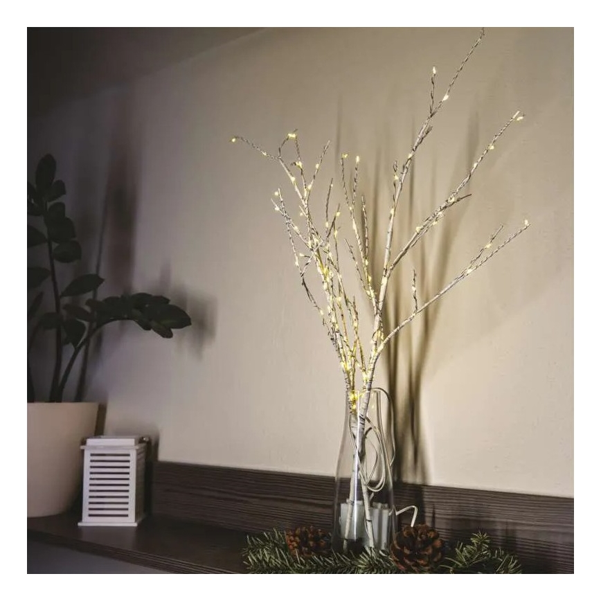 LED buitenkerstdecoratie 100xLED/3xAA warm wit IP44