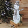 LED Buitenkerstdecoratie 80xLED/3,6W/230V IP44 82 cm sneeuwpop