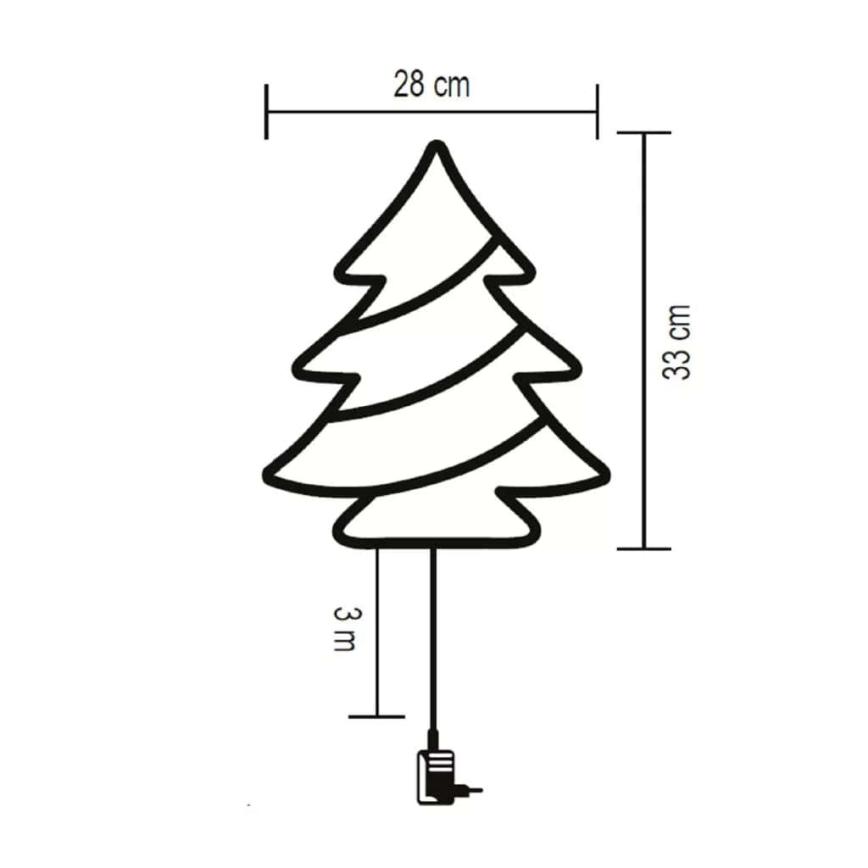 LED Buitenkerstdecoratie voor raam 35xLED/230V IP44 warm wit/kerstboom