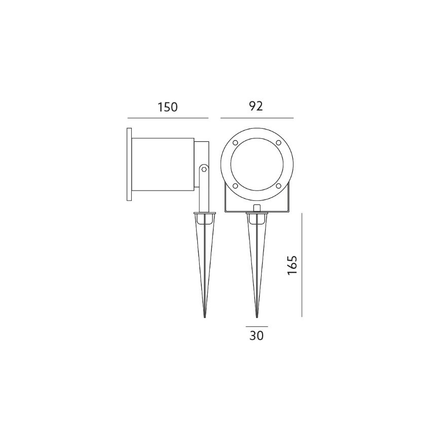 LED Buitenlamp BLAKE 2 GU10/4W/230V