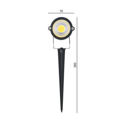 LED buitenlamp BLAKE LED/5W/230V 3000K IP65 zwart