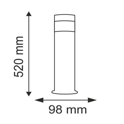 LED Buitenlamp COLLUM 1xLED/3,6W/230V IP44 52 cm