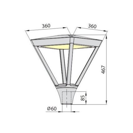 LED Buitenlamp ELGO LED/60W/230V 4000K