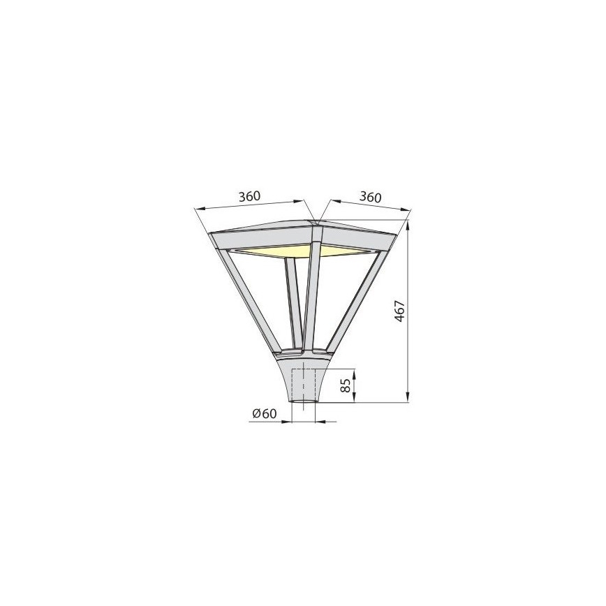 LED Buitenlamp ELGO LED/60W/230V 4000K