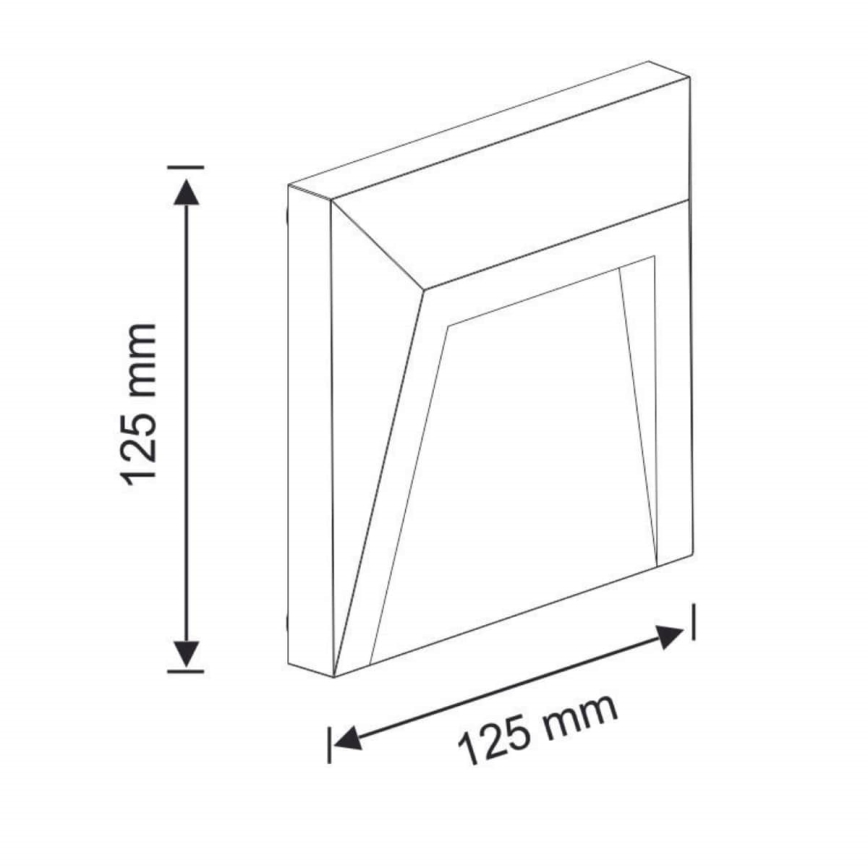 LED Buitenlamp voor trappen HOLDEN LED/1W/230V IP65 antraciet