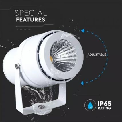 LED Buitenlamp LED/12W/100-240V IP65 wit - groen licht