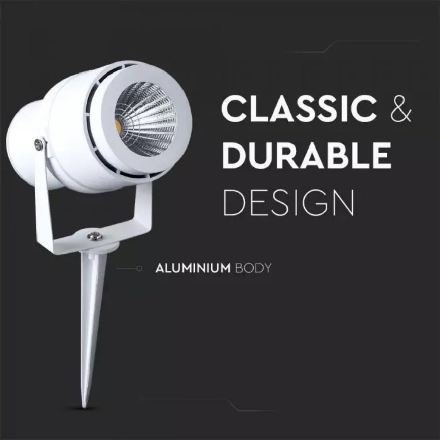 LED Buitenlamp LED/12W/100-240V IP65 wit - groen licht
