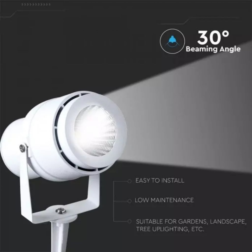 LED Buitenlamp LED/12W/100-240V IP65 wit - groen licht