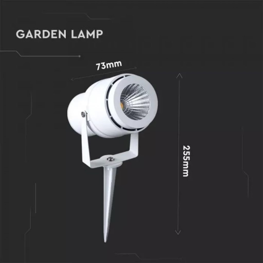 LED Buitenlamp LED/12W/100-240V IP65 wit - groen licht