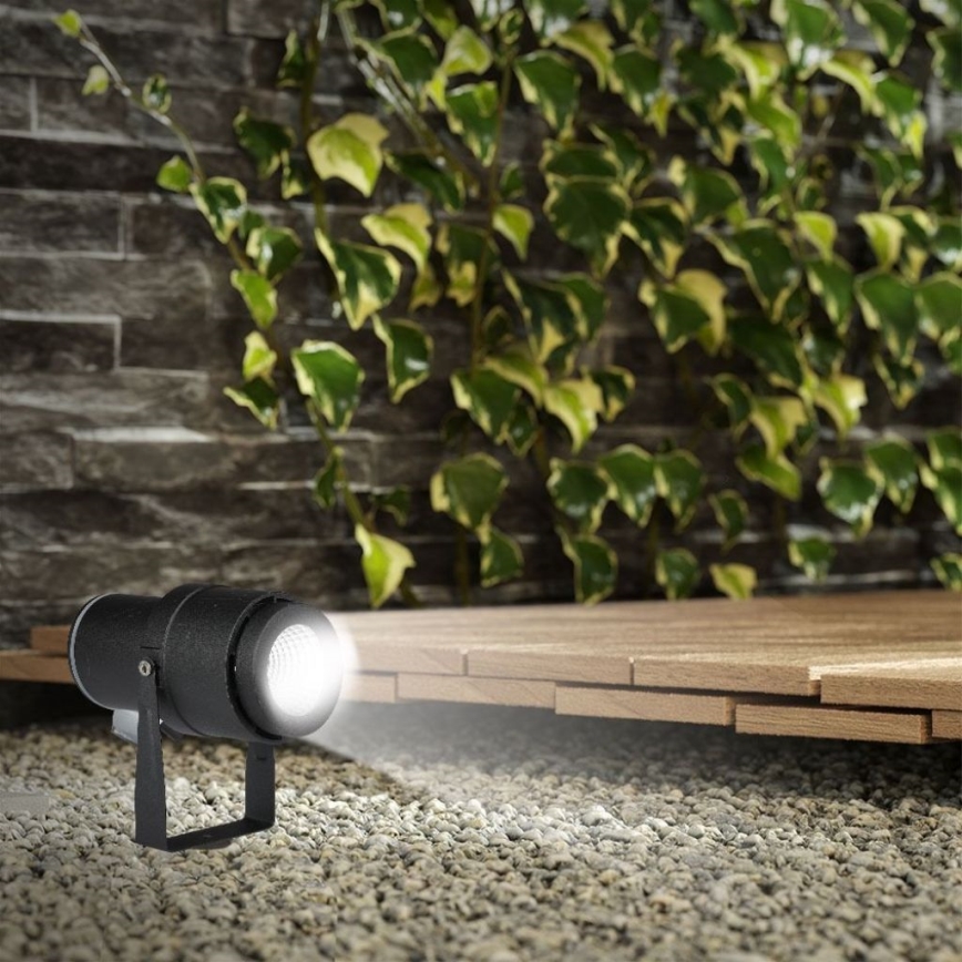 LED Buitenlamp LED/12W/100-240V IP65 zwart - groen licht