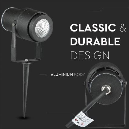 LED Buitenlamp LED/12W/100-240V IP65 zwart - groen licht