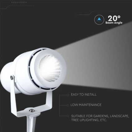 LED Buitenlamp LED/12W/110-240V IP65 3000K wit