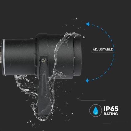 LED Buitenlamp LED/12W/230V 3000K zwart IP65