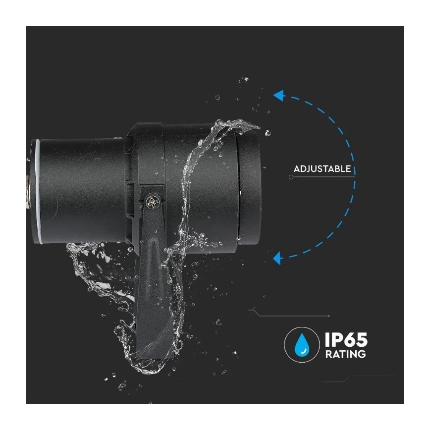 LED Buitenlamp LED/12W/230V 3000K zwart IP65