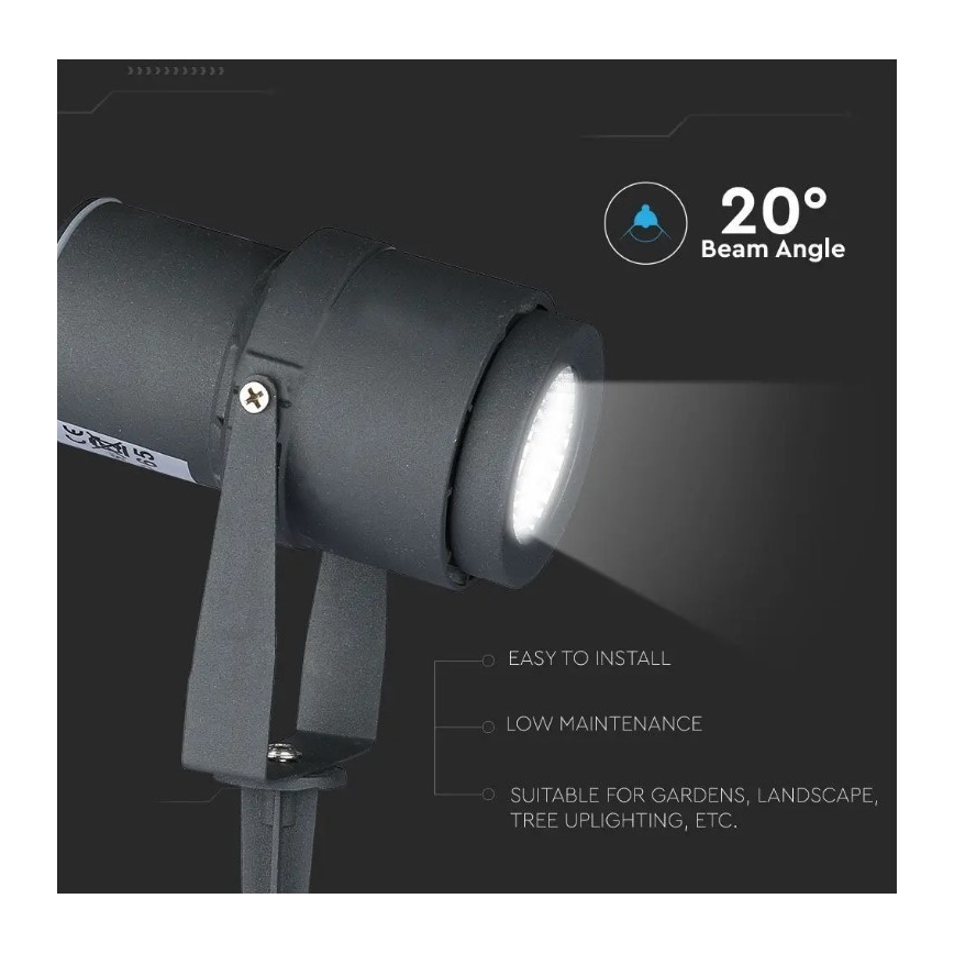 LED Buitenlamp LED/12W/230V 4000K antraciet IP65
