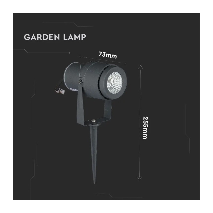 LED Buitenlamp LED/12W/230V 4000K antraciet IP65
