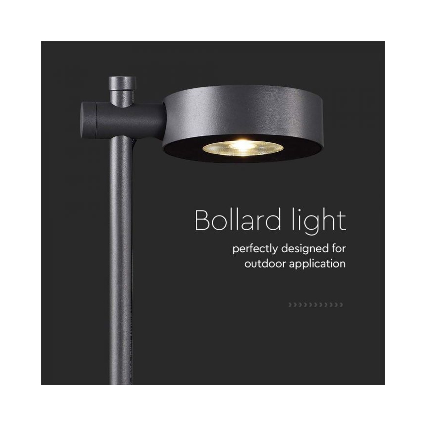 LED buitenlamp LED/7W/230V 3000K IP65 zwart 102 cm