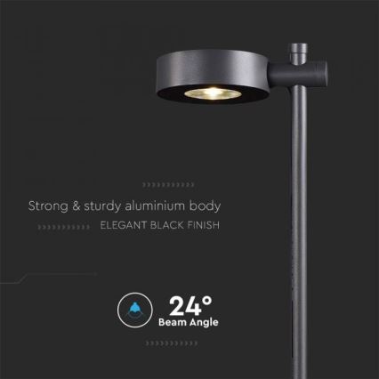 LED buitenlamp LED/7W/230V 3000K IP65 zwart