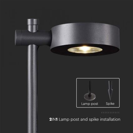 LED buitenlamp LED/7W/230V 3000K IP65 zwart