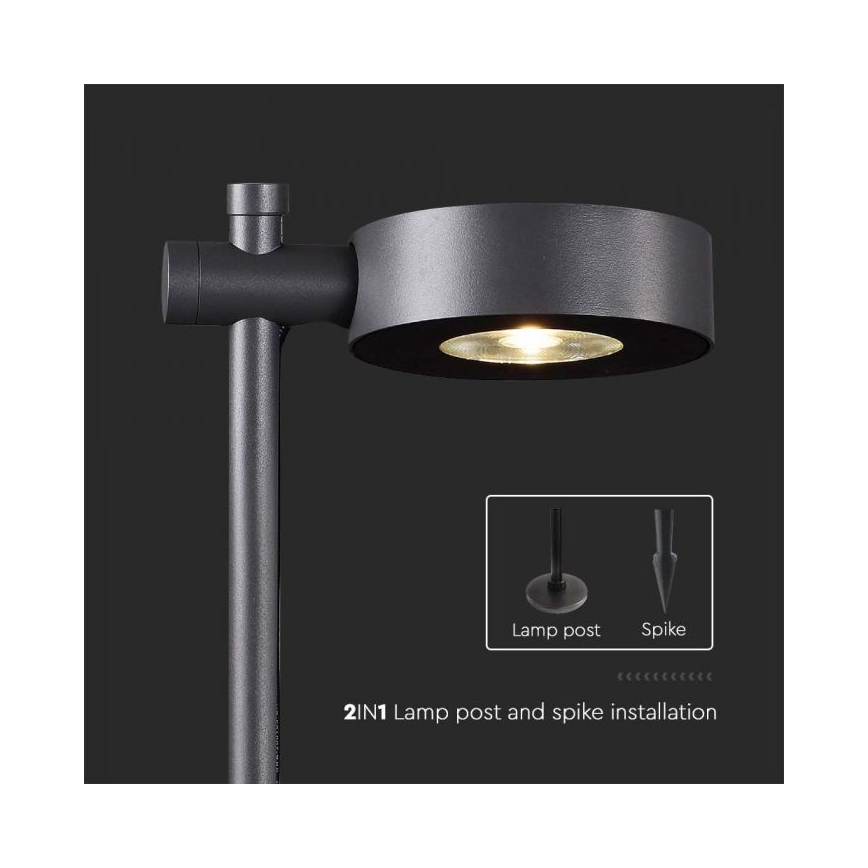 LED buitenlamp LED/7W/230V 3000K IP65 zwart