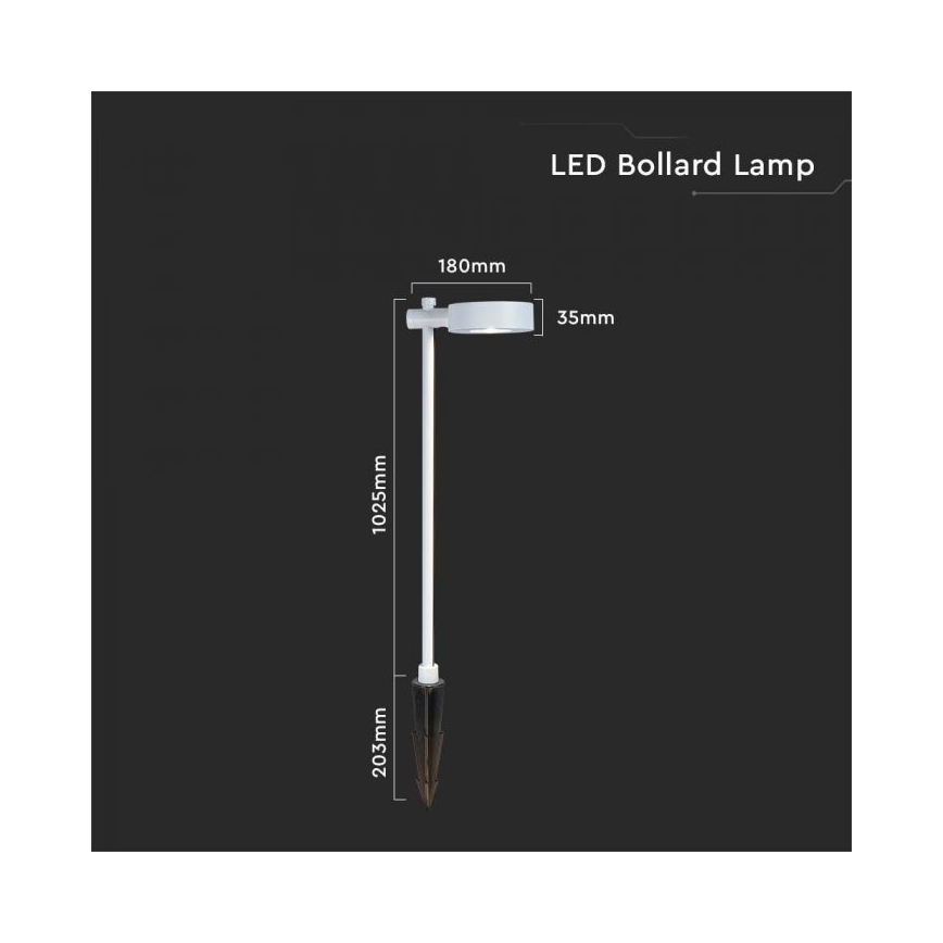LED buitenlamp LED/7W/230V 4000K IP65 wit