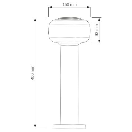LED buitenlamp MALAGA LED/12W/230V 40 cm IP44 zwart