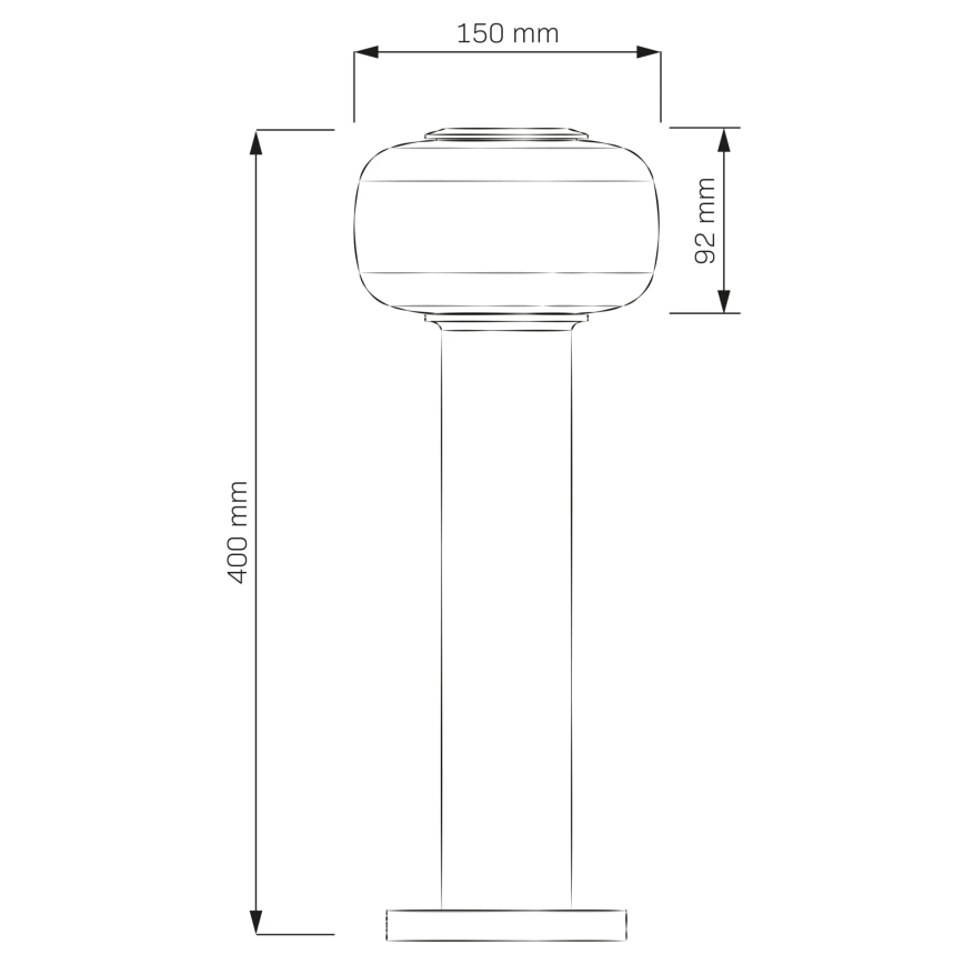 LED buitenlamp MALAGA LED/12W/230V 40 cm IP44 zwart