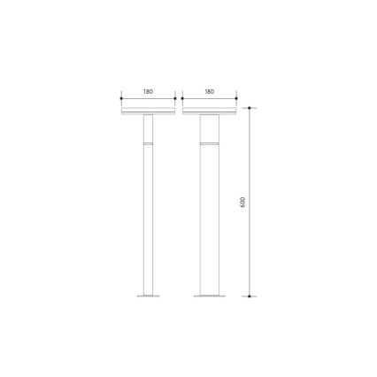 LED Buitenlamp met een sensor BARI LED/10W/230V 4000K 60 cm IP54 antraciet