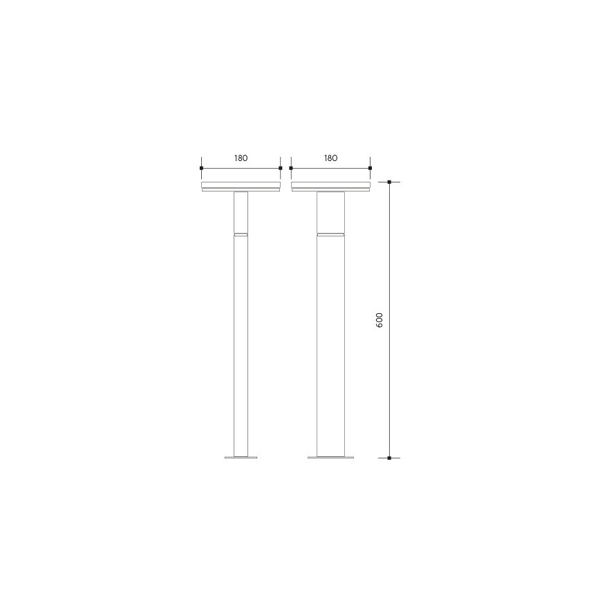 LED Buitenlamp met een sensor BARI LED/10W/230V 4000K 60 cm IP54 antraciet