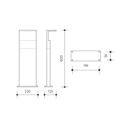 LED Buitenlamp met een sensor NATURA LED/12W/230V 4000K IP54 bruin/antraciet