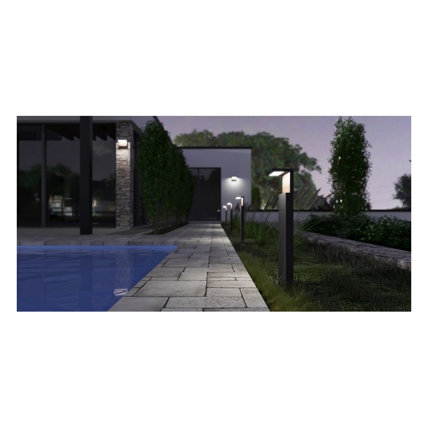 LED Buitenlamp NATURA LED/12W/230V 4000K 60 cm IP65 bruin/antraciet