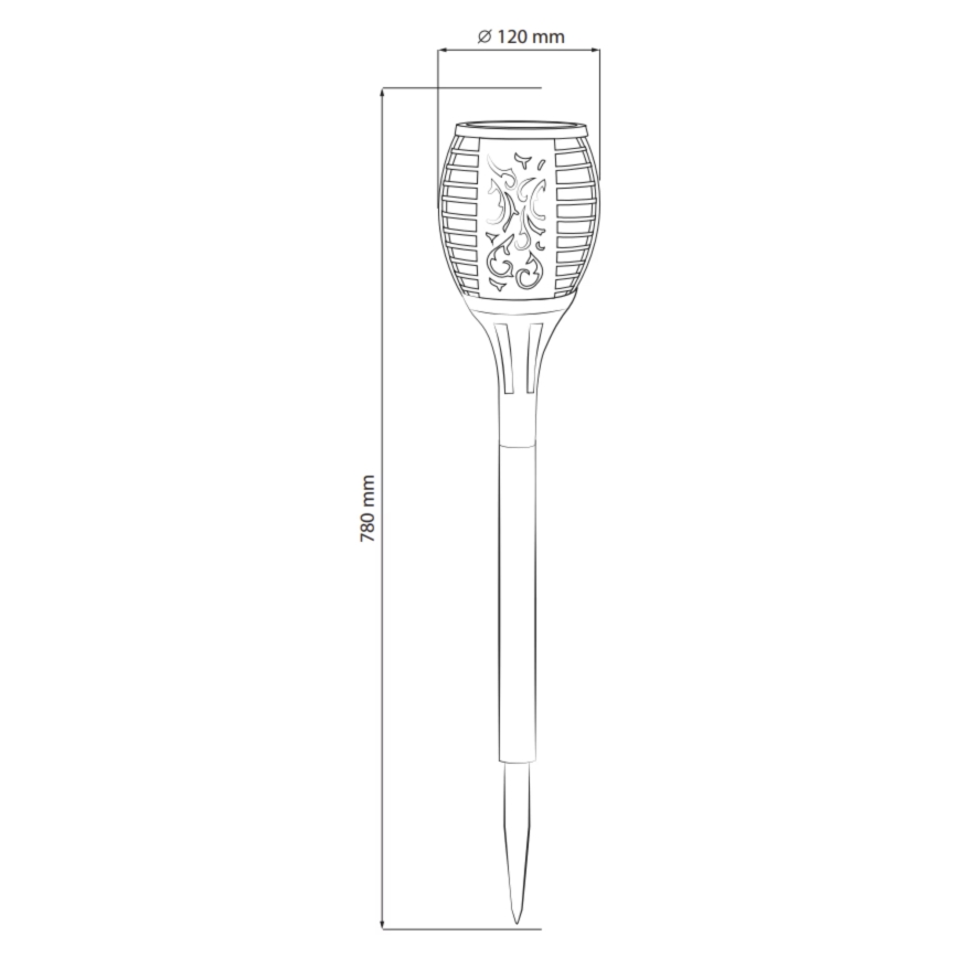 LED Buitenlamp op zonne-energie FUEGO BIG LED/1.2V IP44