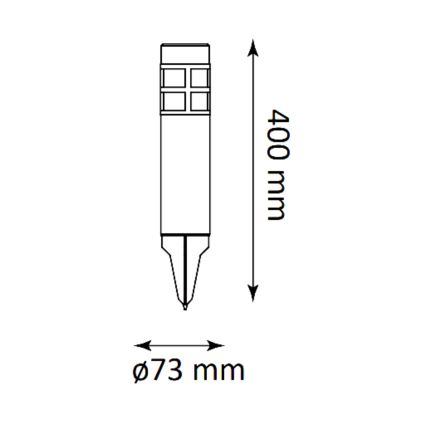 LED buitenlamp op zonne-energie MARK LED/1,2V IP44