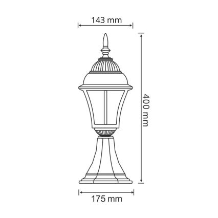 LED Buitenlamp PARIS 2 1xE27/4,9W/230V