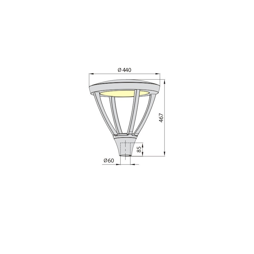 LED Buitenlamp PARK PLUS LED/60W/230V 4000K