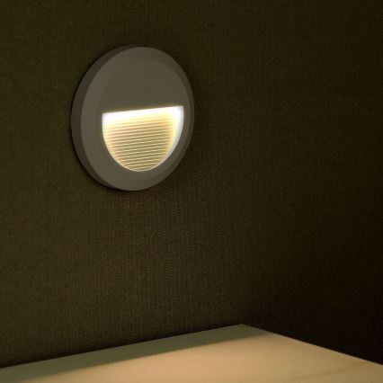 LED Buitenverlichting voor trappen LED/2W/230V IP65 3000K grijs