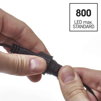 LED buitenlichtsnoer 100xLED/15m IP44 koel wit