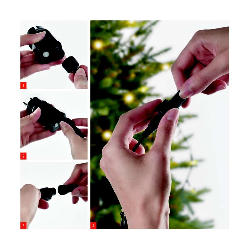 LED buitenlichtsnoer 100xLED/15m IP44 koel wit