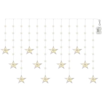LED buitenlichtsnoer 120xLED 3xAA 1,7 m IP44 warm wit