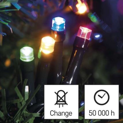 LED buitenlichtsnoer 180xLED/23m IP44 meerkleurig
