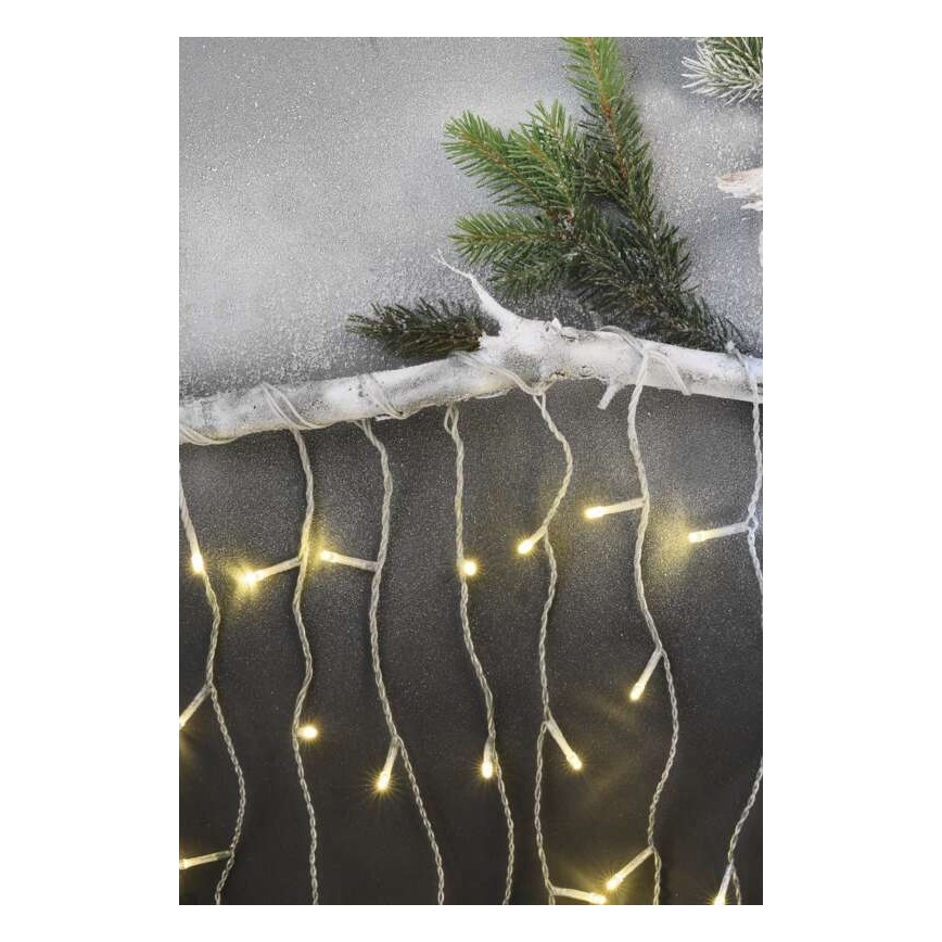 LED-buitenlichtsnoer 300 LED / 8 standen 10 m IP44 warm wit + afstandsbediening