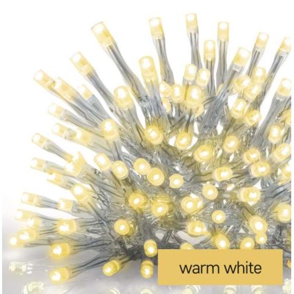 LED-buitenlichtsnoer 300 LED / 8 standen 10 m IP44 warm wit + afstandsbediening