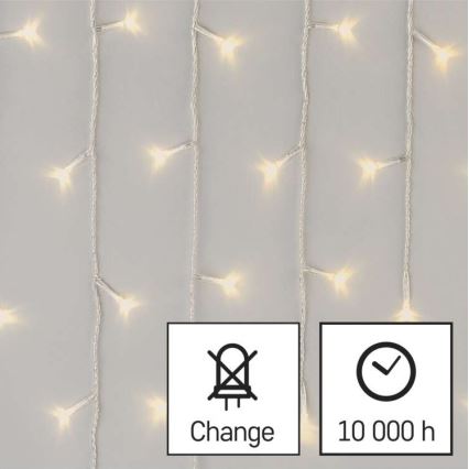 LED-buitenlichtsnoer 300 LED / 8 standen 10 m IP44 warm wit + afstandsbediening