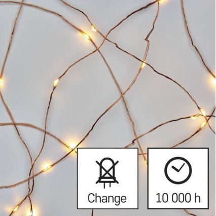 LED buitenlichtsnoer 40xLED/9m IP44 warm wit