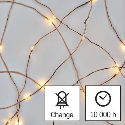 LED buitenlichtsnoer 40xLED/9m IP44 warm wit